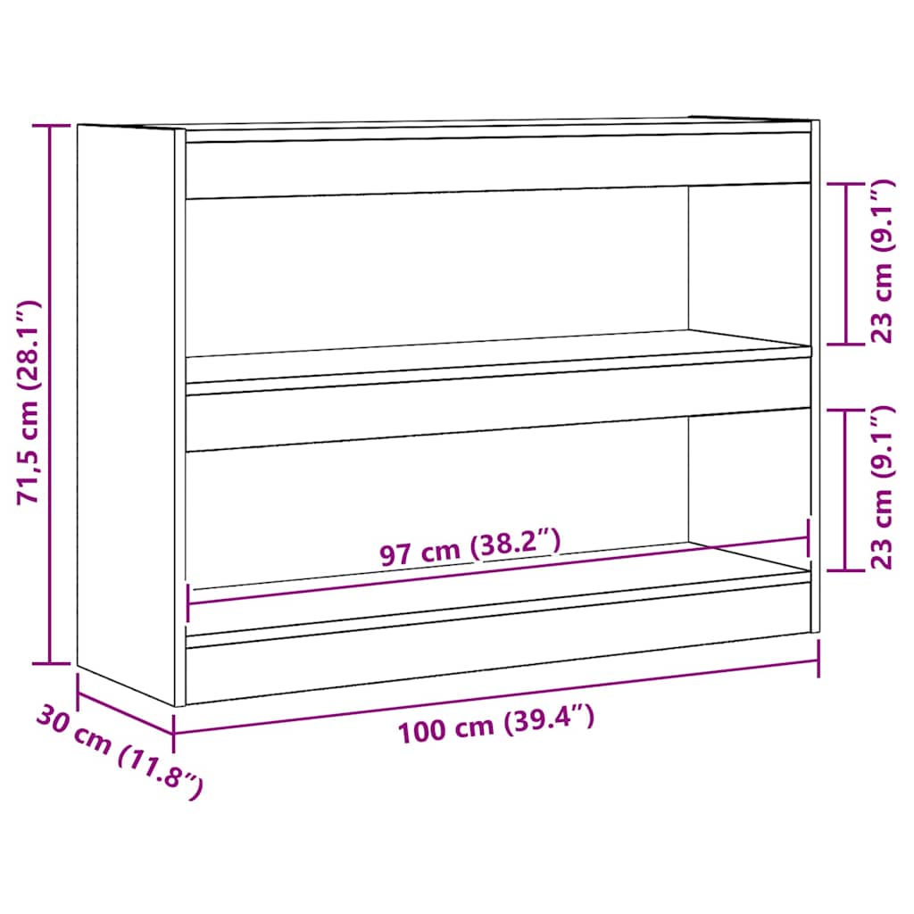 Boekenkast Oud hout 100 x 30 x 72 cm Bewerkt hout is nu te koop bij PeponiXL, paradijselijk wonen!