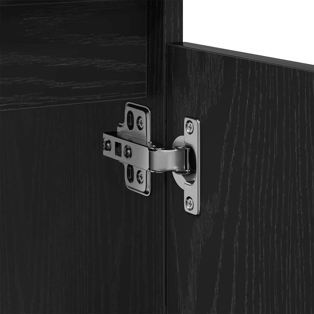 Badkamertenk te kast Zwart Eiken 58 x 33 x 60 cm Bewerkt hout is nu te koop bij PeponiXL, paradijselijk wonen!