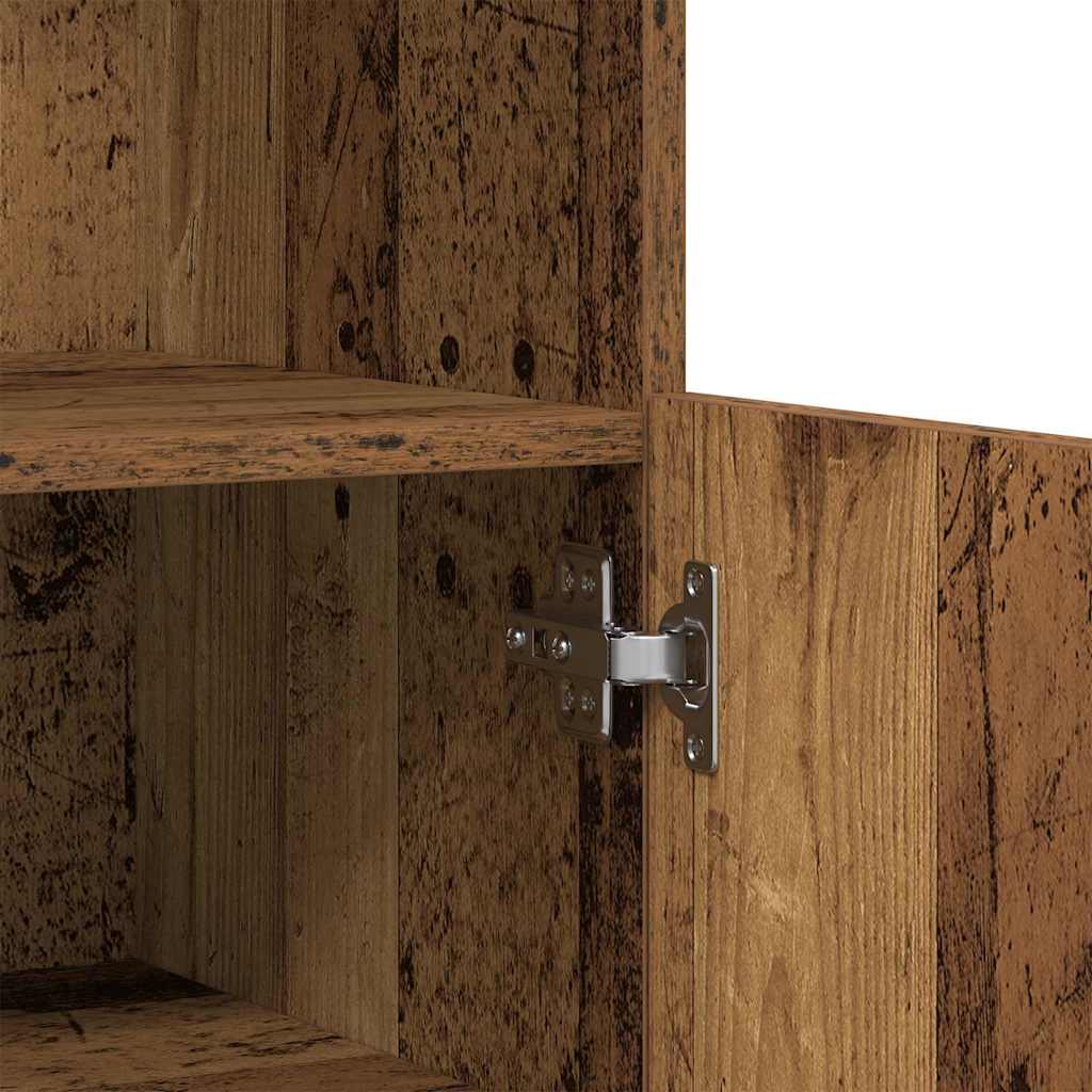 LED Sideboard Bruin 60 x 37 x 100 cm Bewerkt hout is nu te koop bij PeponiXL, paradijselijk wonen!