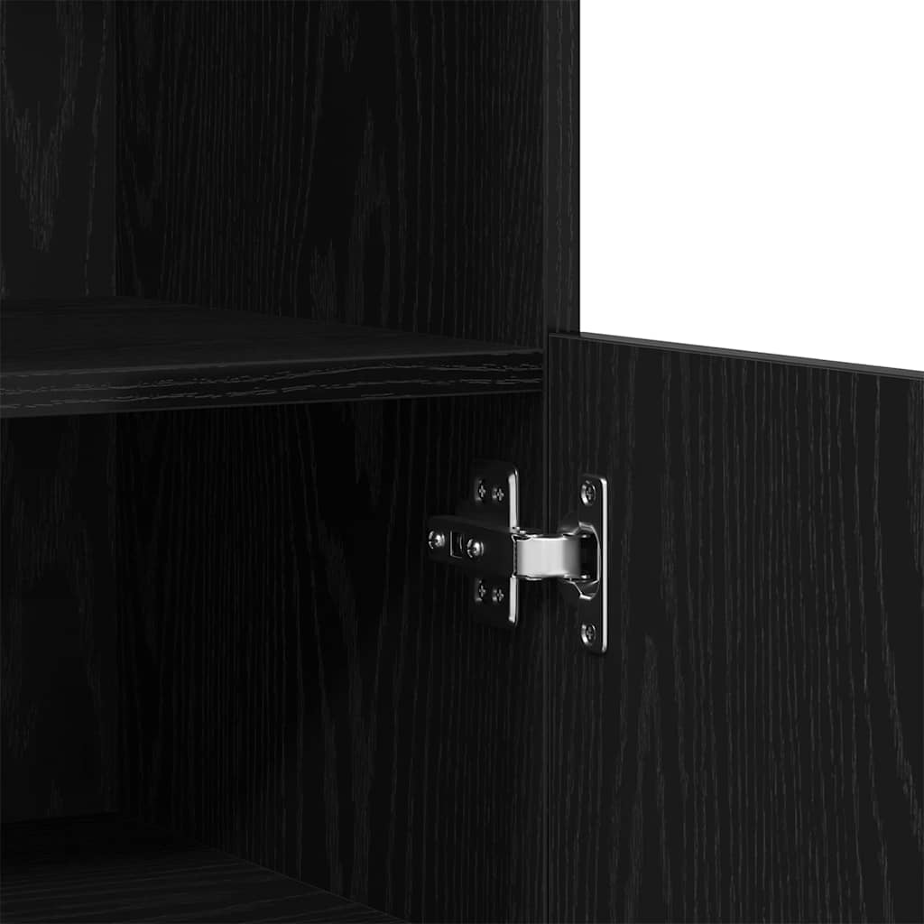 LED Sideboard Zwart 60 x 37 x 100 cm Bewerkt hout is nu te koop bij PeponiXL, paradijselijk wonen!