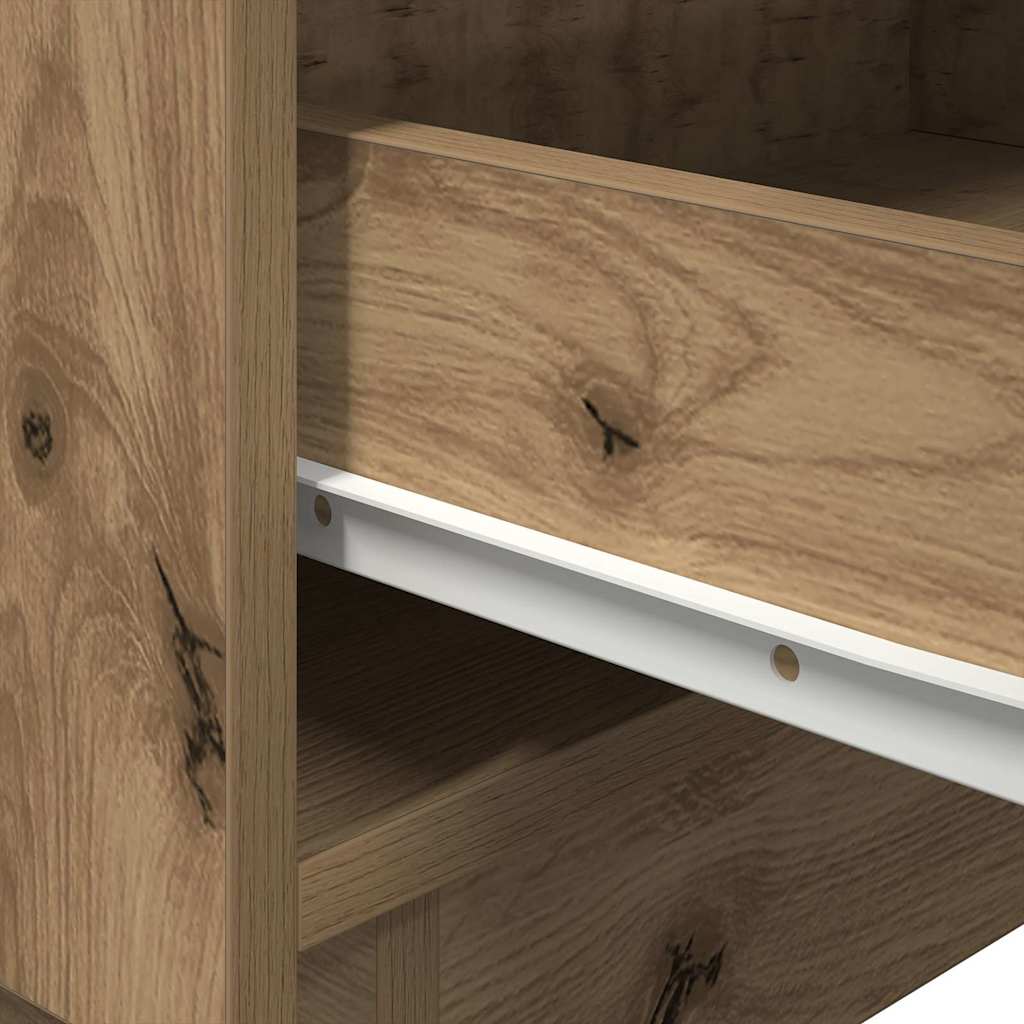Nachtkastje 2 pcs Artisan Eiken 45 x 40 x 55 cm Bewerkt hout is nu te koop bij PeponiXL, paradijselijk wonen!