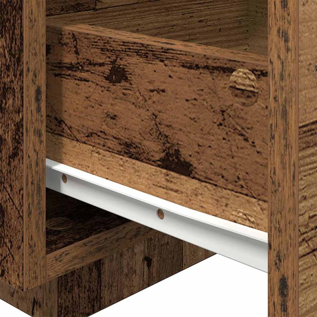 Nachtkastje met lade 2 pcs Oudhout 40 x 39 x 37 cm Bewerkt hout is nu te koop bij PeponiXL, paradijselijk wonen!