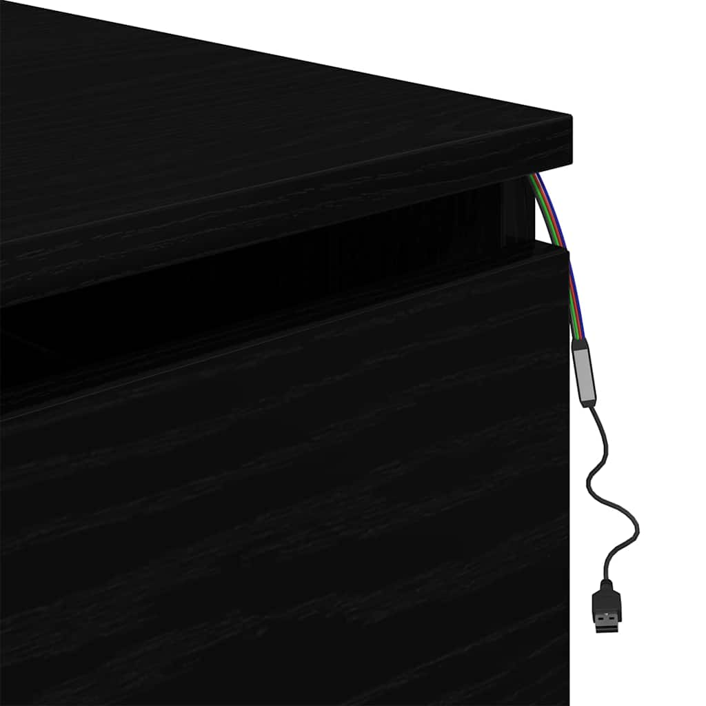 Wandkastje met lade Zwart Eiken 50 x 36 x 30 cm Bewerkt hout is nu te koop bij PeponiXL, paradijselijk wonen!