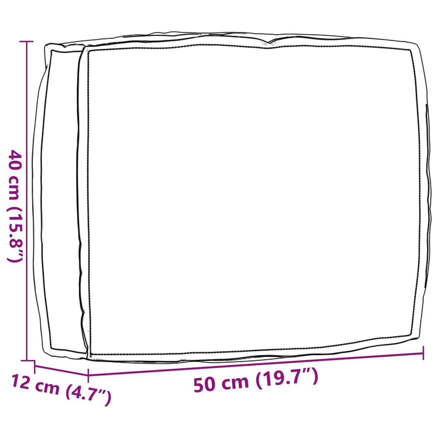 Kussen Grijs 50 x 40 x 12 cm Oxford Stof is nu te koop bij PeponiXL, paradijselijk wonen!