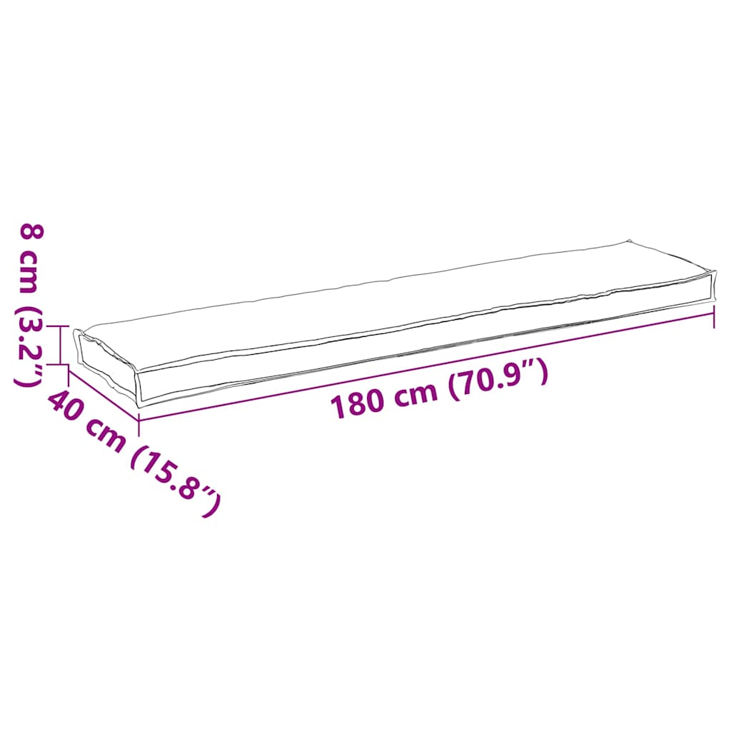 Palet Kussen Groen Bladpatroon 180 x 40 x 8 cm Oxford Stof is nu te koop bij PeponiXL, paradijselijk wonen!