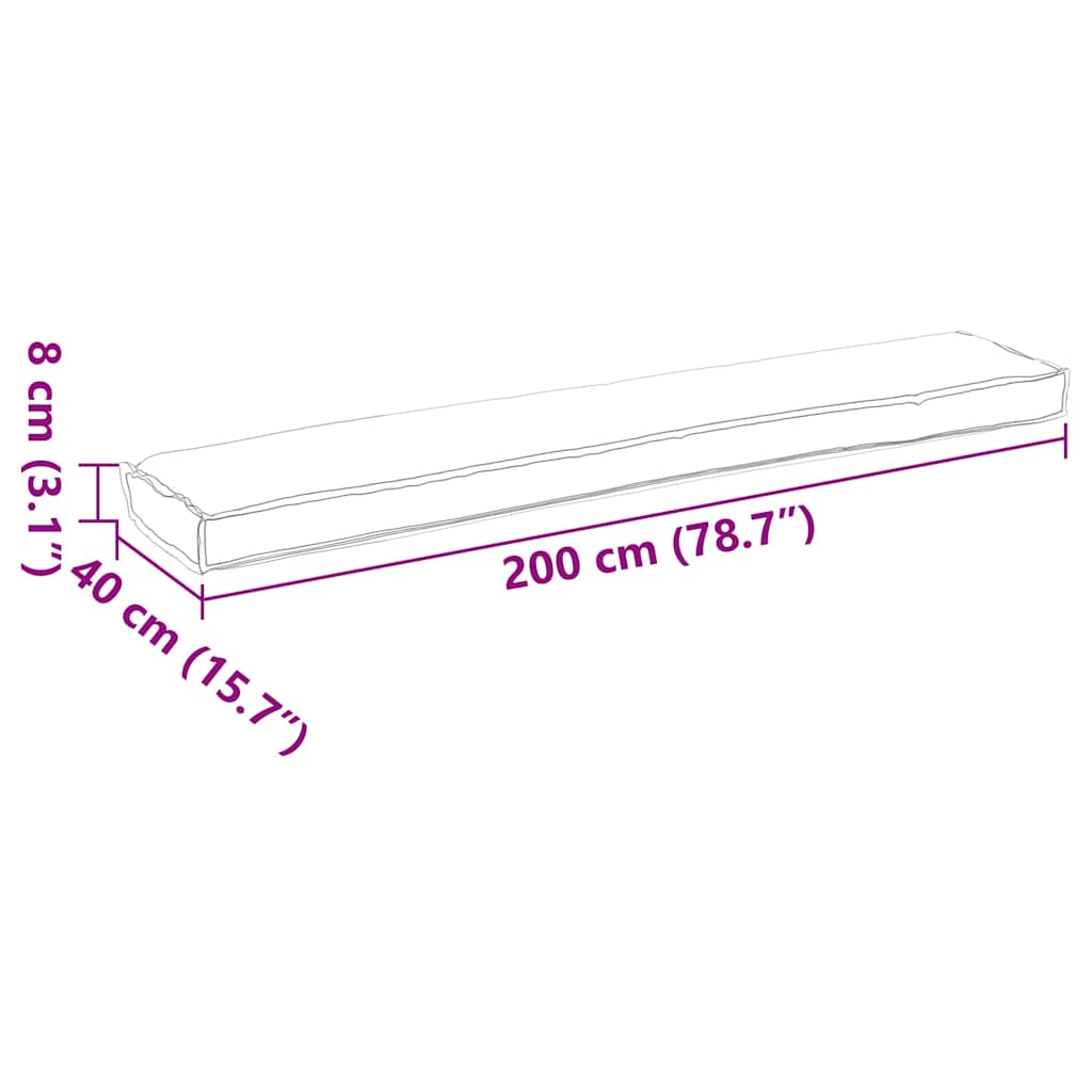Palet Kussen Antraciet 200 x 40 x 8 cm Oxford Stof is nu te koop bij PeponiXL, paradijselijk wonen!