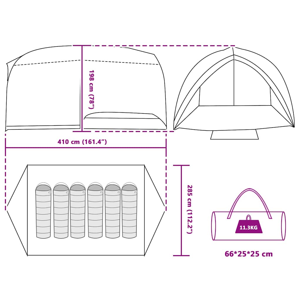 Tunnel tent met dak met opslag Groen 410 x 285 x 198 cm taft is nu te koop bij PeponiXL, paradijselijk wonen!
