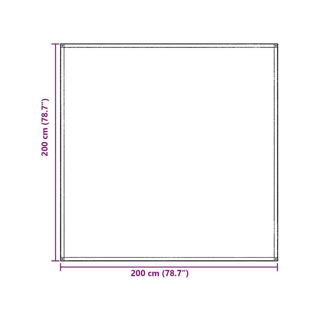 Tenttapijt Lichtgrijs 200 x 200 cm Polyetheen