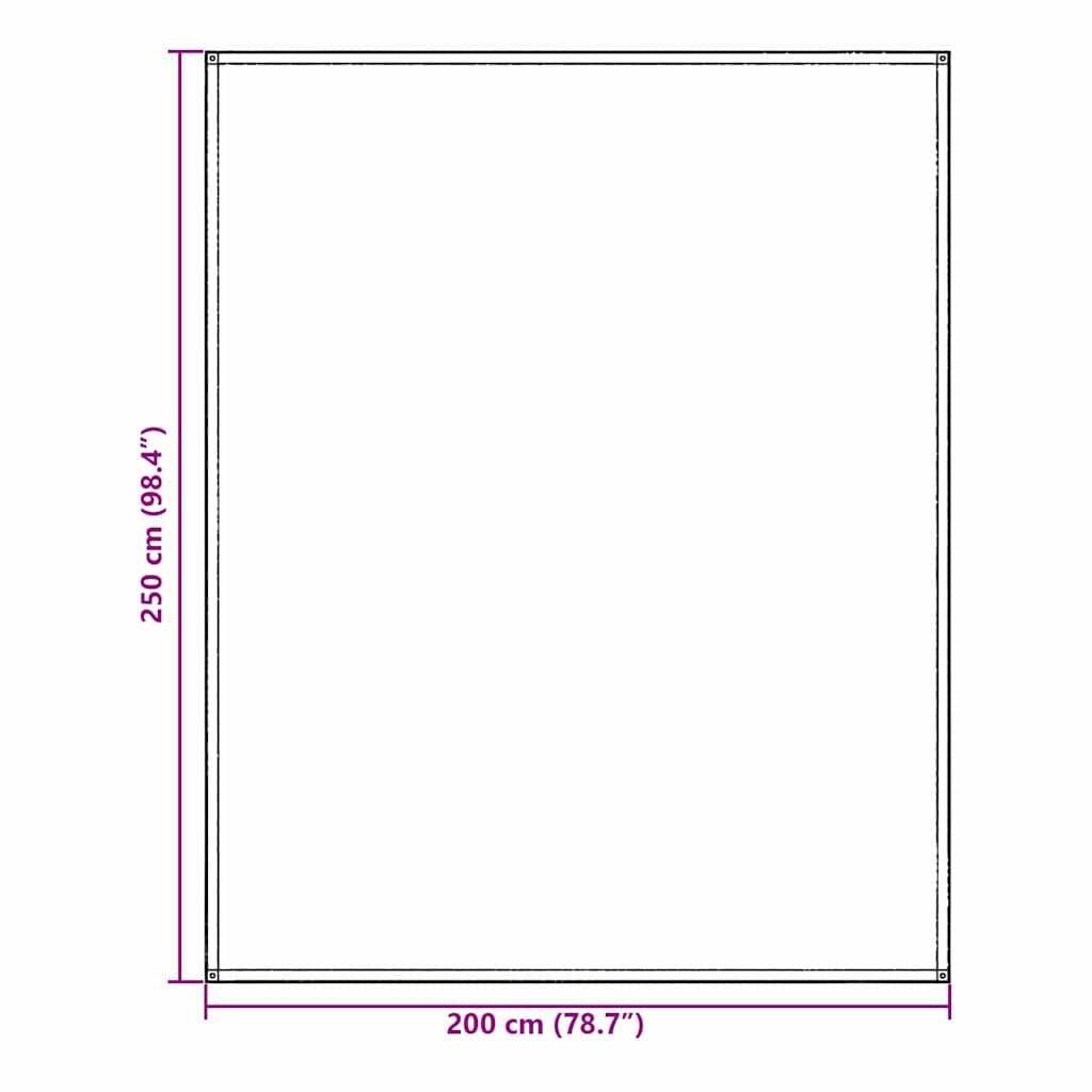 Tenttapijt Lichtgrijs 200 x 250 cm Polyetheen