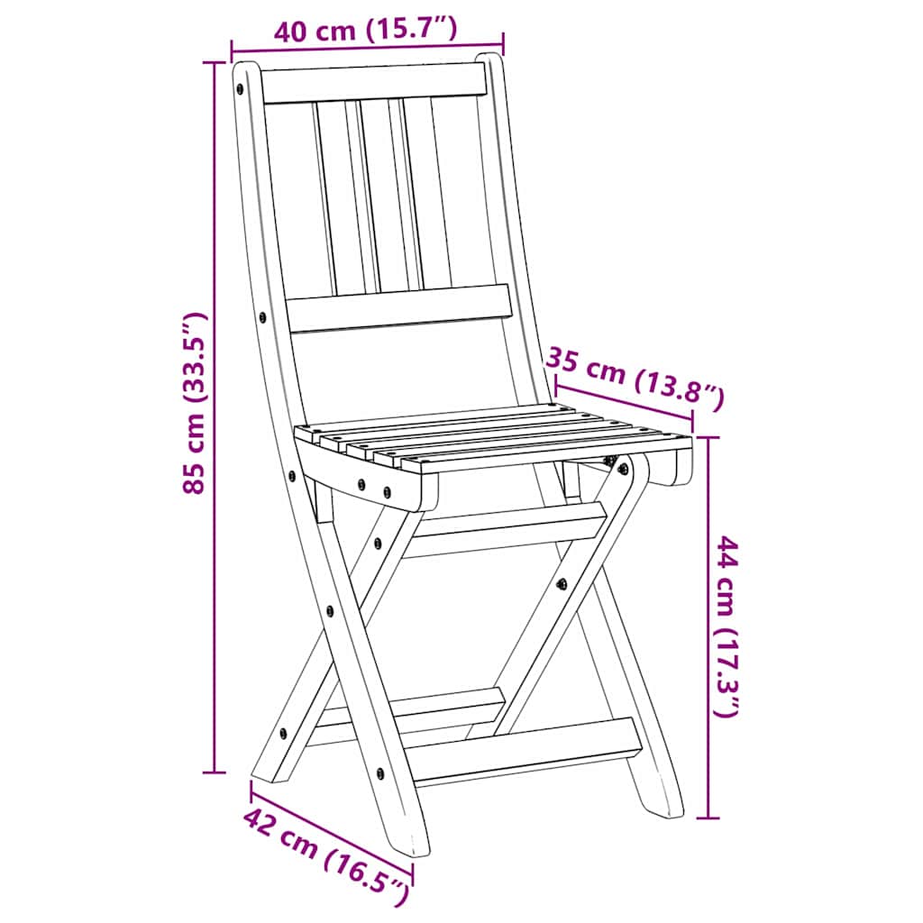 Bistrostoelen voor buiten met kussen 2 pcs Massief Acaciahout is nu te koop bij PeponiXL, paradijselijk wonen!