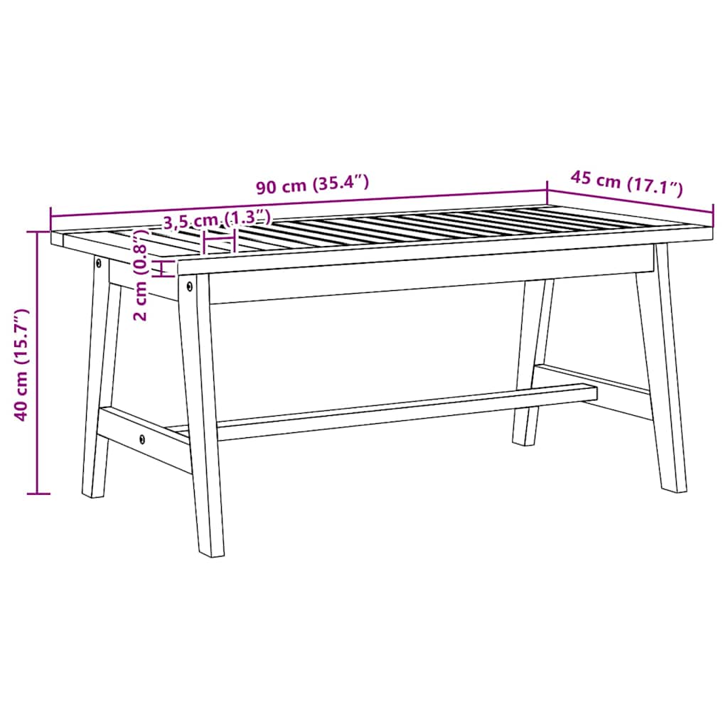 Salontafel Olie naturel Massief Acaciahout is nu te koop bij PeponiXL, paradijselijk wonen!