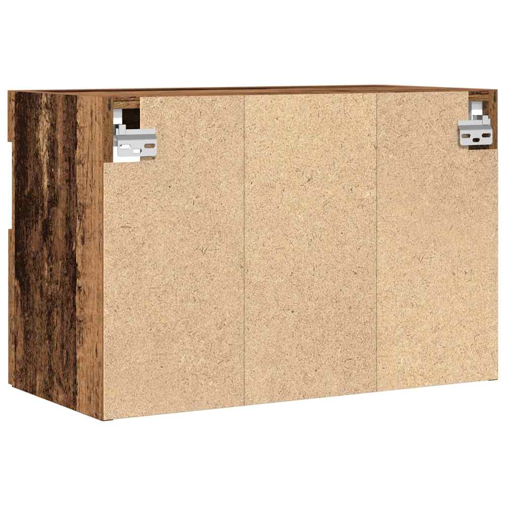 TV Wandkast met LED 2 pcs Oud hout 60 x 30 x 40 cm Bewerkt hout is nu te koop bij PeponiXL, paradijselijk wonen!