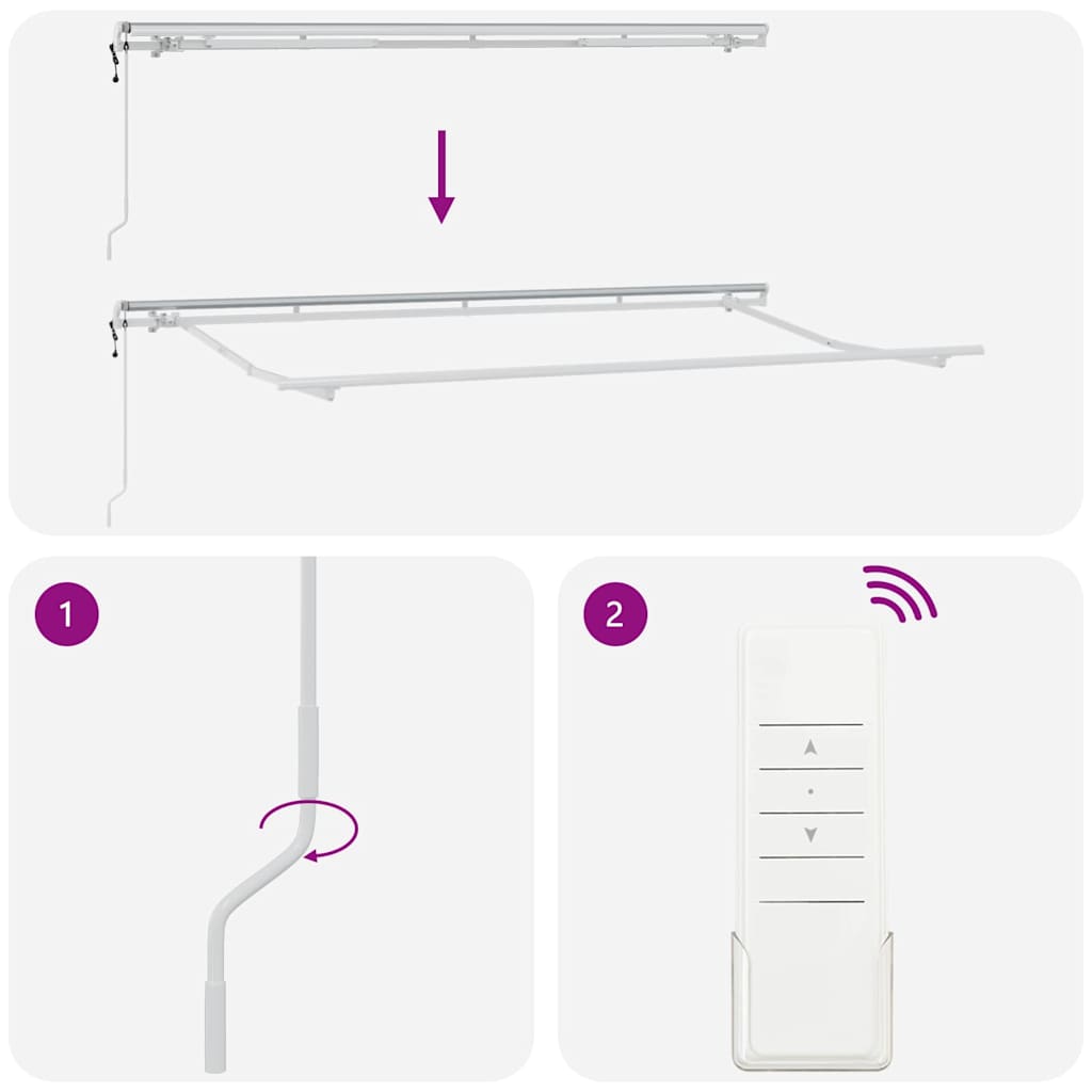 Inklapbaar Zonnescherm Blauw en Wit 400 x 200 cm is nu te koop bij PeponiXL, paradijselijk wonen!