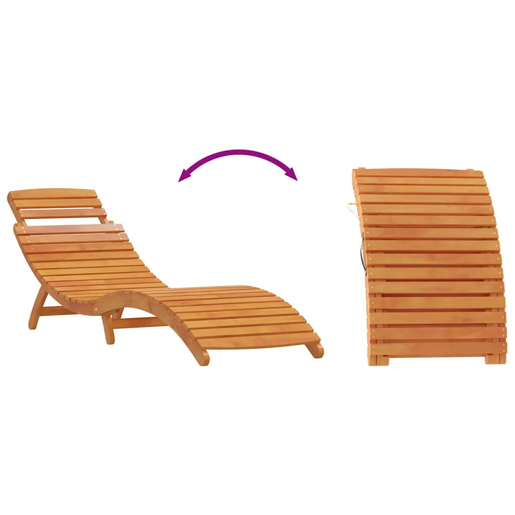 Ligbed 2 pcs Bruin 55 x 184 x 64cm Massief Acaciahout is nu te koop bij PeponiXL, paradijselijk wonen!