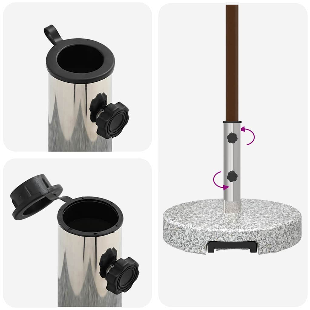 Parasolvoet Grijs Ø 45 x 37.5 cm Graniet is nu te koop bij PeponiXL, paradijselijk wonen!