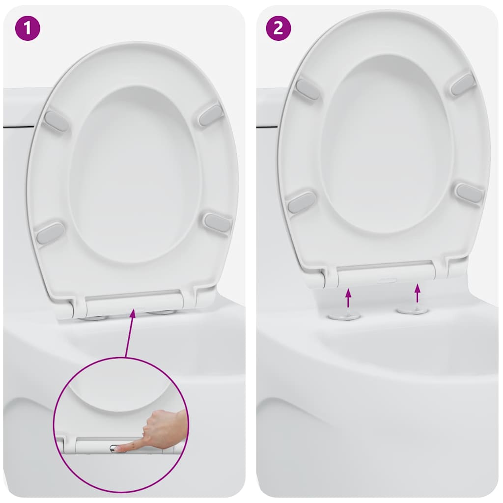 Toiletzitting Wit 47 x 37 x 4 cm Duroplast is nu te koop bij PeponiXL, paradijselijk wonen!