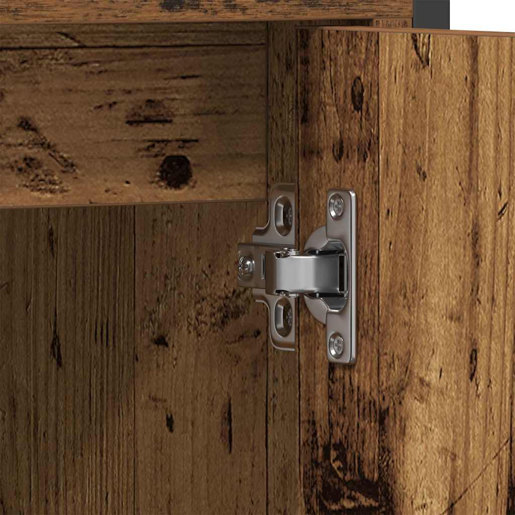 Badkamermeubelset met plank met opslag 3 pcs Bruin Bewerkt hout is nu te koop bij PeponiXL, paradijselijk wonen!