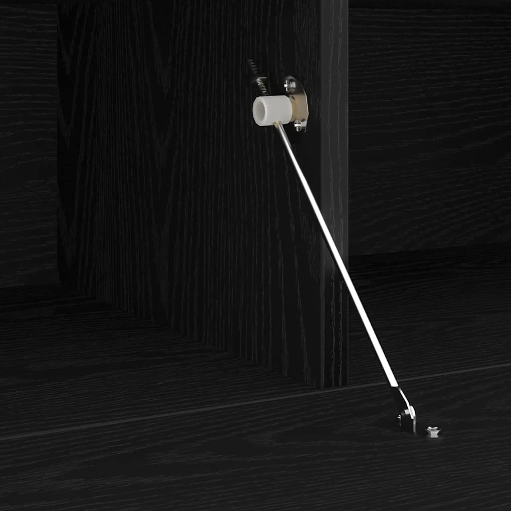 Nachtkastje Zwart Eiken 60 x 35 x 40 cm Bewerkt hout is nu te koop bij PeponiXL, paradijselijk wonen!