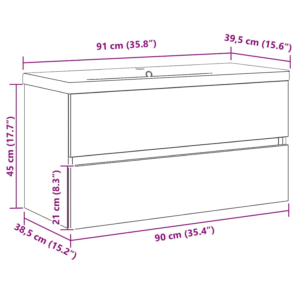 Badkamertenk te kast Zwart Eiken 90 x 39 x 62 cm Bewerkt hout is nu te koop bij PeponiXL, paradijselijk wonen!