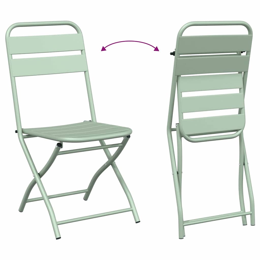 Tuin Opvouwbare Stoel 2 pcs Licht muntgroen 42 x 52 x 82 cm is nu te koop bij PeponiXL, paradijselijk wonen!