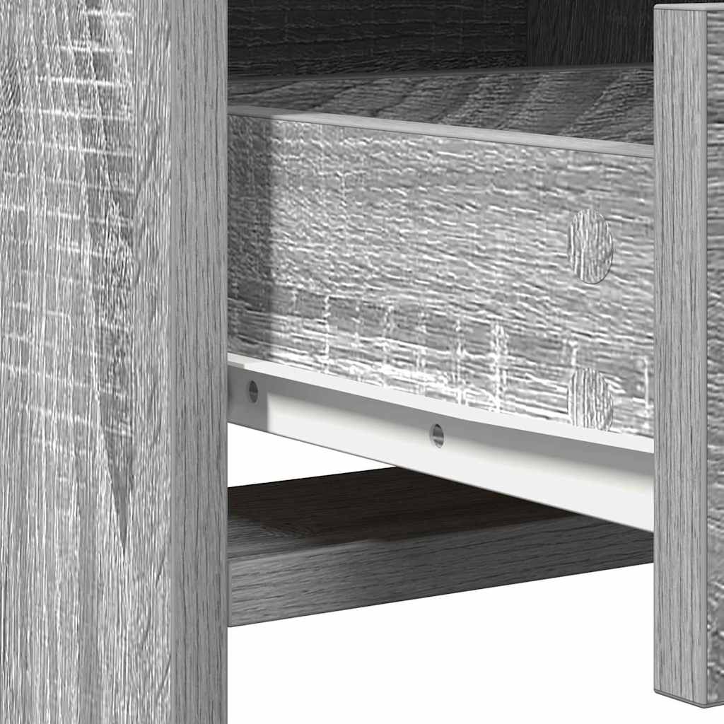 Highboard met lade Grijs sonoma 40 x 41 x 135 cm Bewerkt hout is nu te koop bij PeponiXL, paradijselijk wonen!