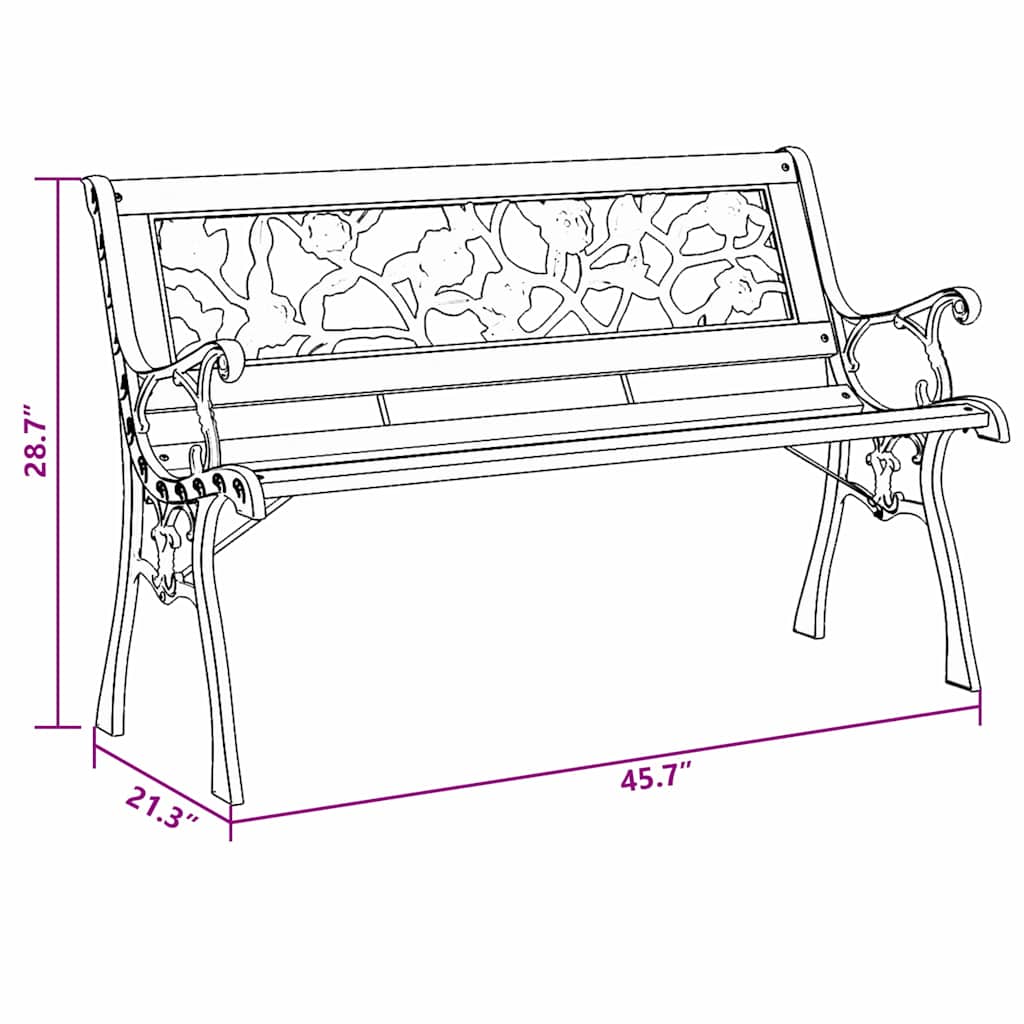 Tuinbank met kussen Bruin 116 x 54 x 73 cm Hout is nu te koop bij PeponiXL, paradijselijk wonen!