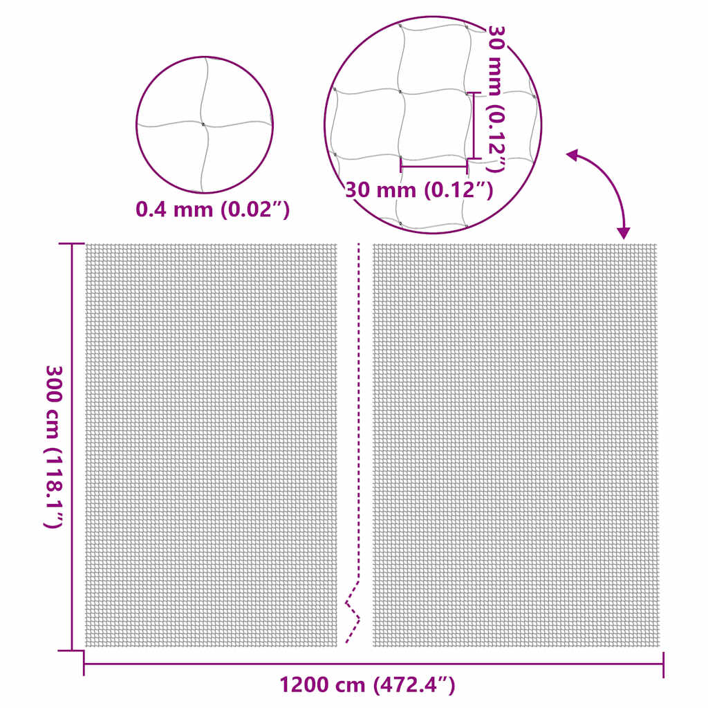 Kattennet Transparant 12x3 m Nylon is nu te koop bij PeponiXL, paradijselijk wonen!
