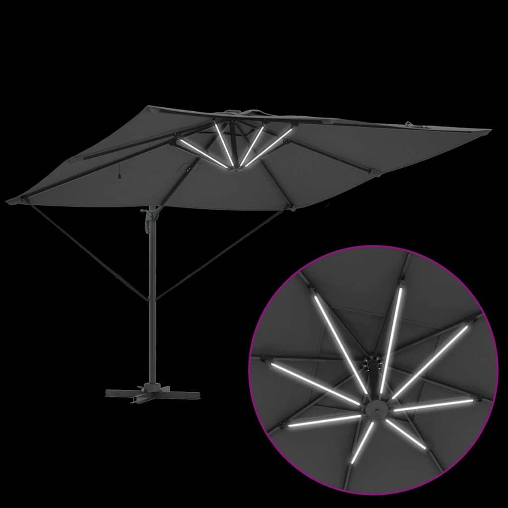 Parasol Antraciet 286 x 284 x 270 cm Aluminium en Polyester is nu te koop bij PeponiXL, paradijselijk wonen!