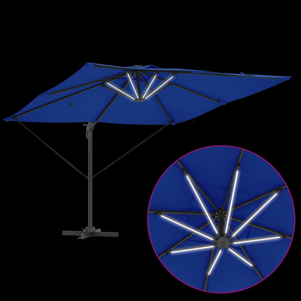 Parasol Azure Blauw 286 x 284 x 270 cm Aluminium en Polyester is nu te koop bij PeponiXL, paradijselijk wonen!