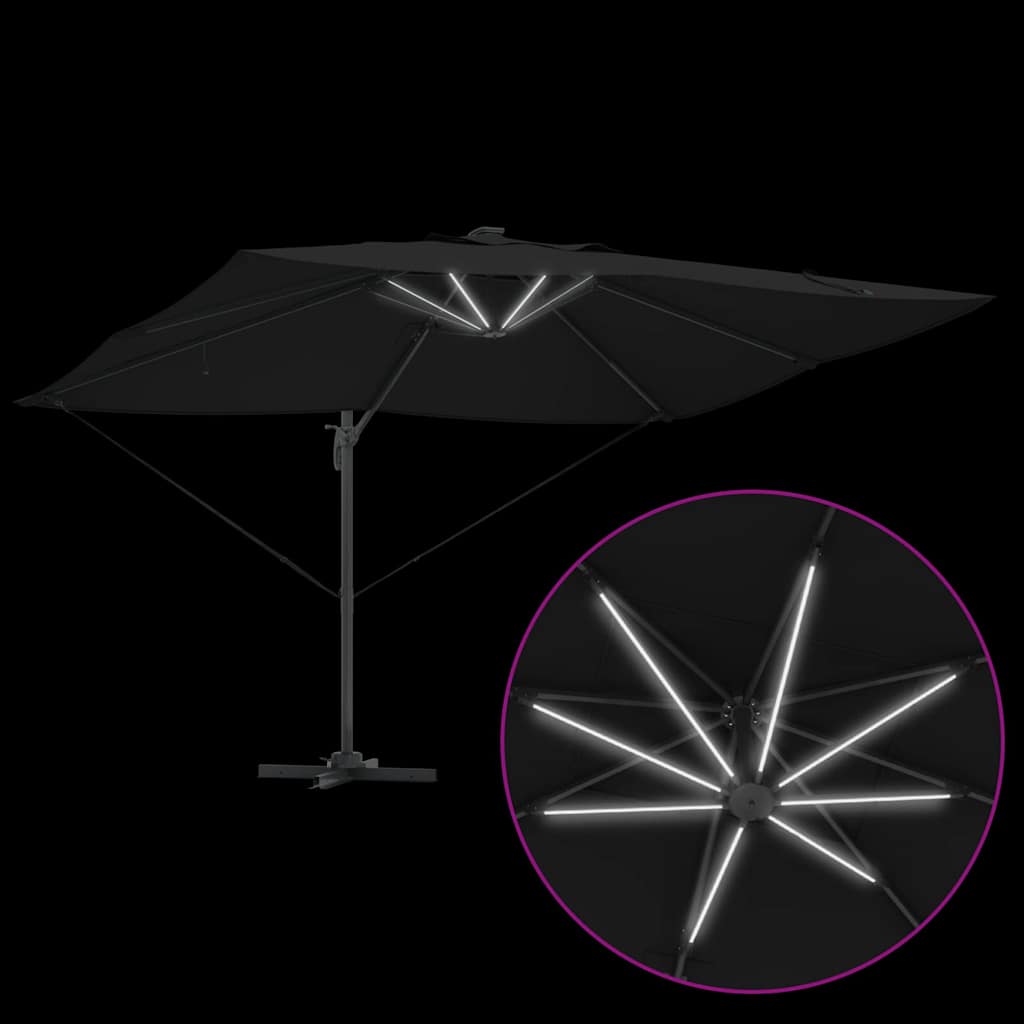 Parasol Zwart 352 x 251 x 265 cm Polyester en Aluminium is nu te koop bij PeponiXL, paradijselijk wonen!