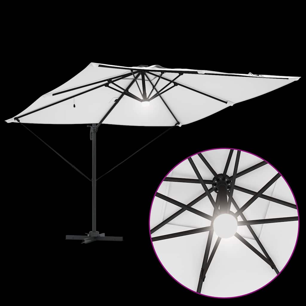 Roma Parasol Beige 286 x 284 x 270 cm Aluminium en Polyester is nu te koop bij PeponiXL, paradijselijk wonen!