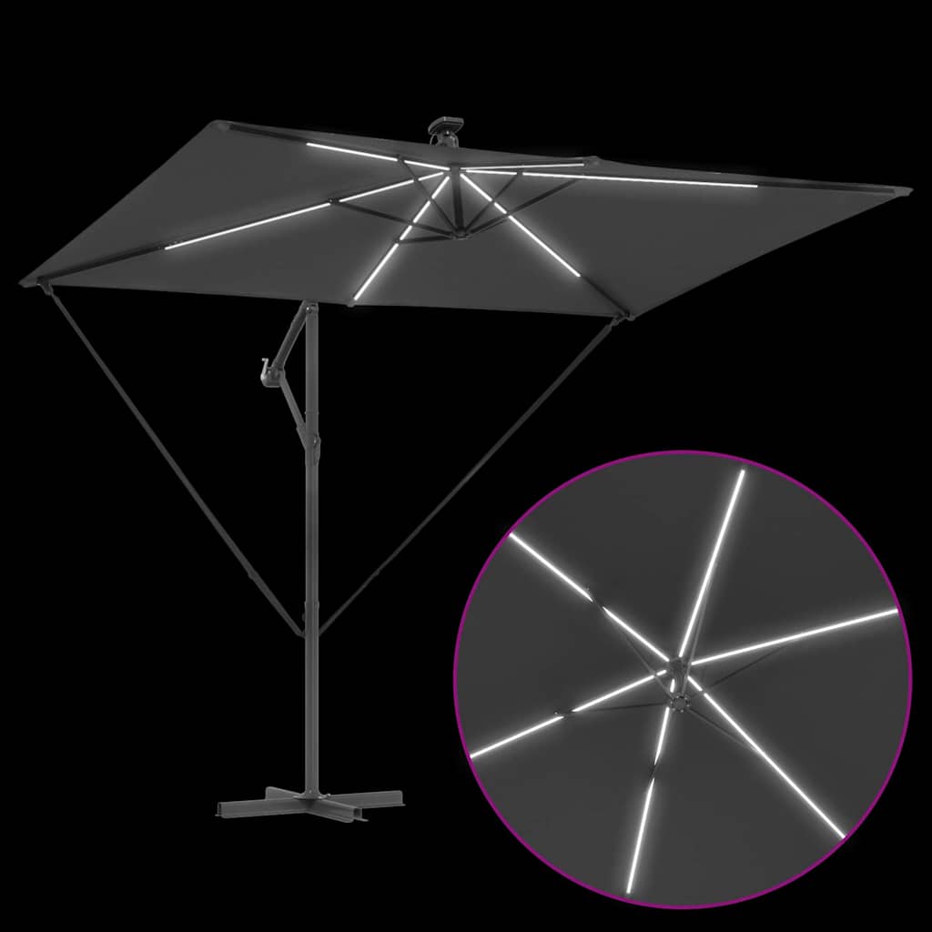 Parasol Antraciet 294 x 200 x 270 cm Polyester en Aluminium is nu te koop bij PeponiXL, paradijselijk wonen!