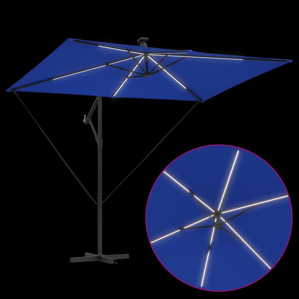 Parasol Azurblauw 294 x 200 x 270 cm Polyester en Aluminium is nu te koop bij PeponiXL, paradijselijk wonen!