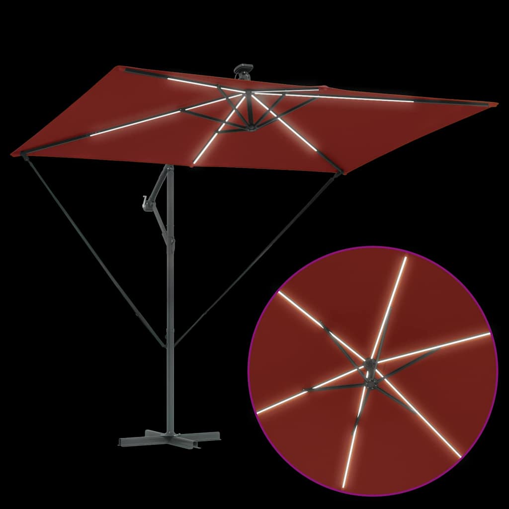 Parasol Terracotta 294 x 200 x 270 cm Polyester en Aluminium is nu te koop bij PeponiXL, paradijselijk wonen!