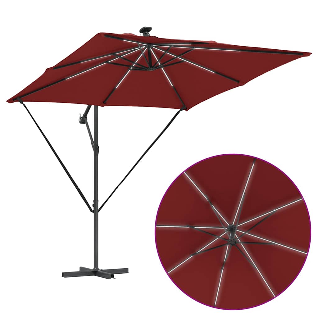 Parasol Terracotta 249 x 249 x 250 cm Polyester en Aluminium is nu te koop bij PeponiXL, paradijselijk wonen!