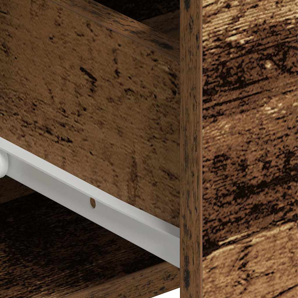 Hoge kast met lade Oudhout 80 x 33 x 150 cm Bewerkt hout is nu te koop bij PeponiXL, paradijselijk wonen!