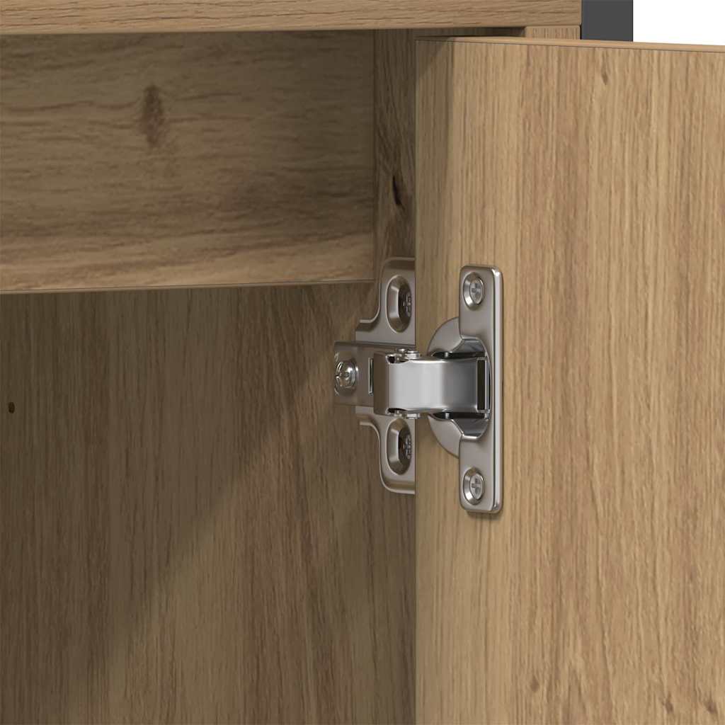 Badkamermeubels met plank met opslag 3 pcs Bruin Bewerkt hout is nu te koop bij PeponiXL, paradijselijk wonen!
