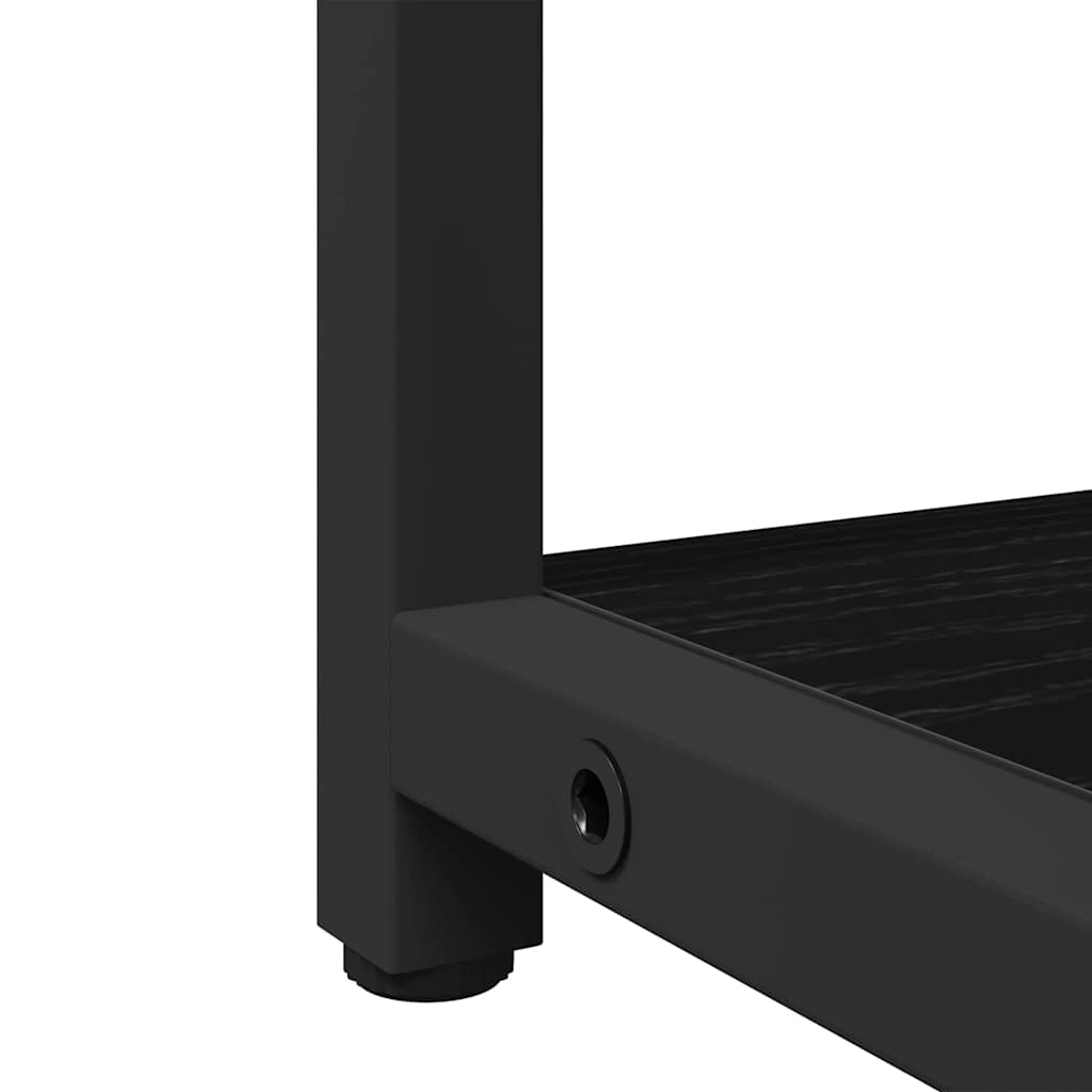 Badkamermeubelset met plank 3 pcs Zwart Eiken Bewerkt hout is nu te koop bij PeponiXL, paradijselijk wonen!