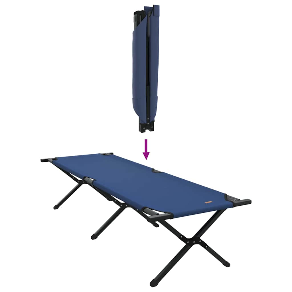 Opvouwbaar Camping Bed 2 pcs Blauw 193 x 69 x 45 cm Oxford stof is nu te koop bij PeponiXL, paradijselijk wonen!