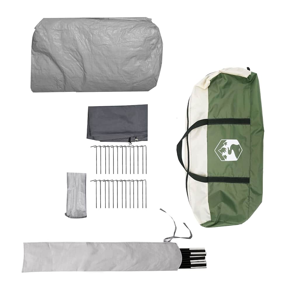 Tunnel Tent 6-Persoon met dak Groen en Wit 700 x 590 x 215 cm is nu te koop bij PeponiXL, paradijselijk wonen!