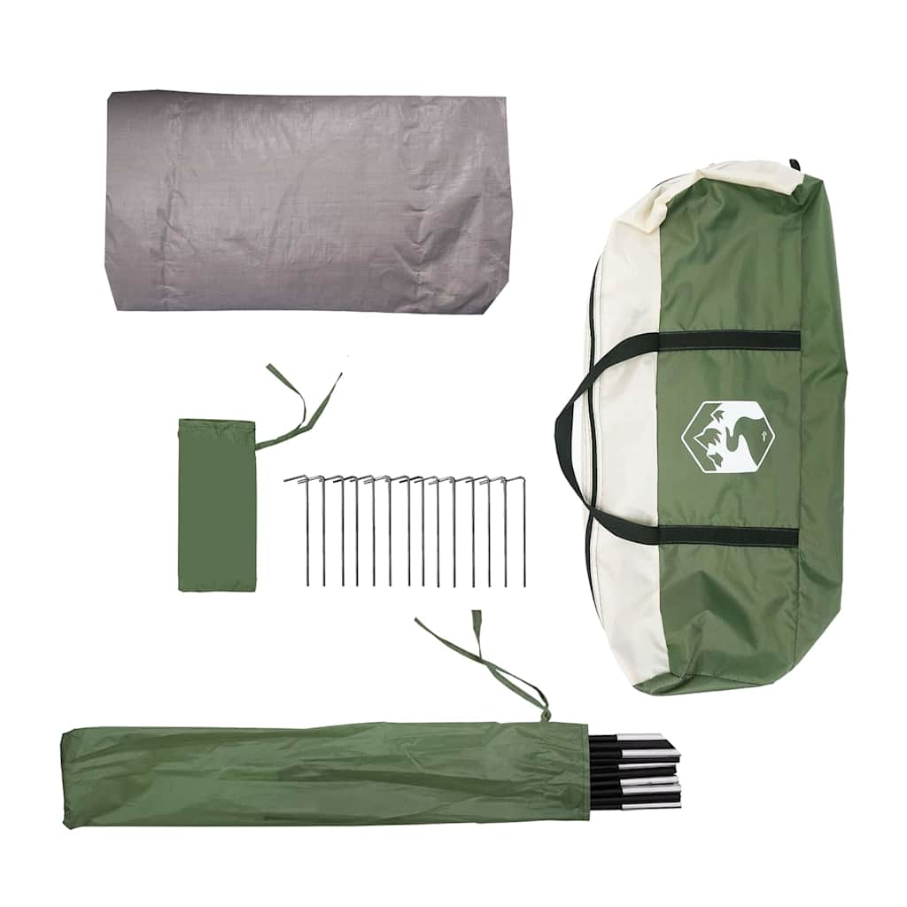 Tunnel Tent 3-Person met dak Groen en Wit 328 x 228 x 115 cm is nu te koop bij PeponiXL, paradijselijk wonen!