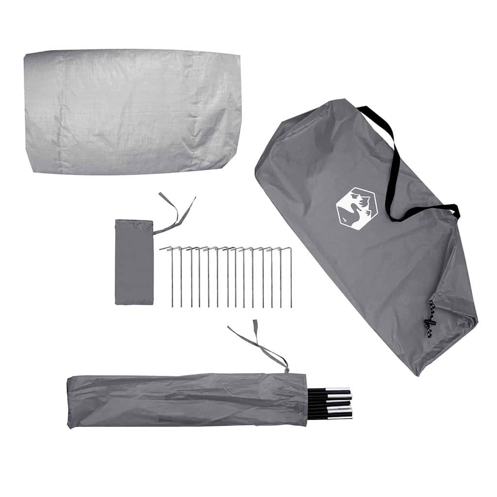 Tunnel Tent 3-Person met dak Grijs en Oranje 328 x 228 x 115 cm is nu te koop bij PeponiXL, paradijselijk wonen!