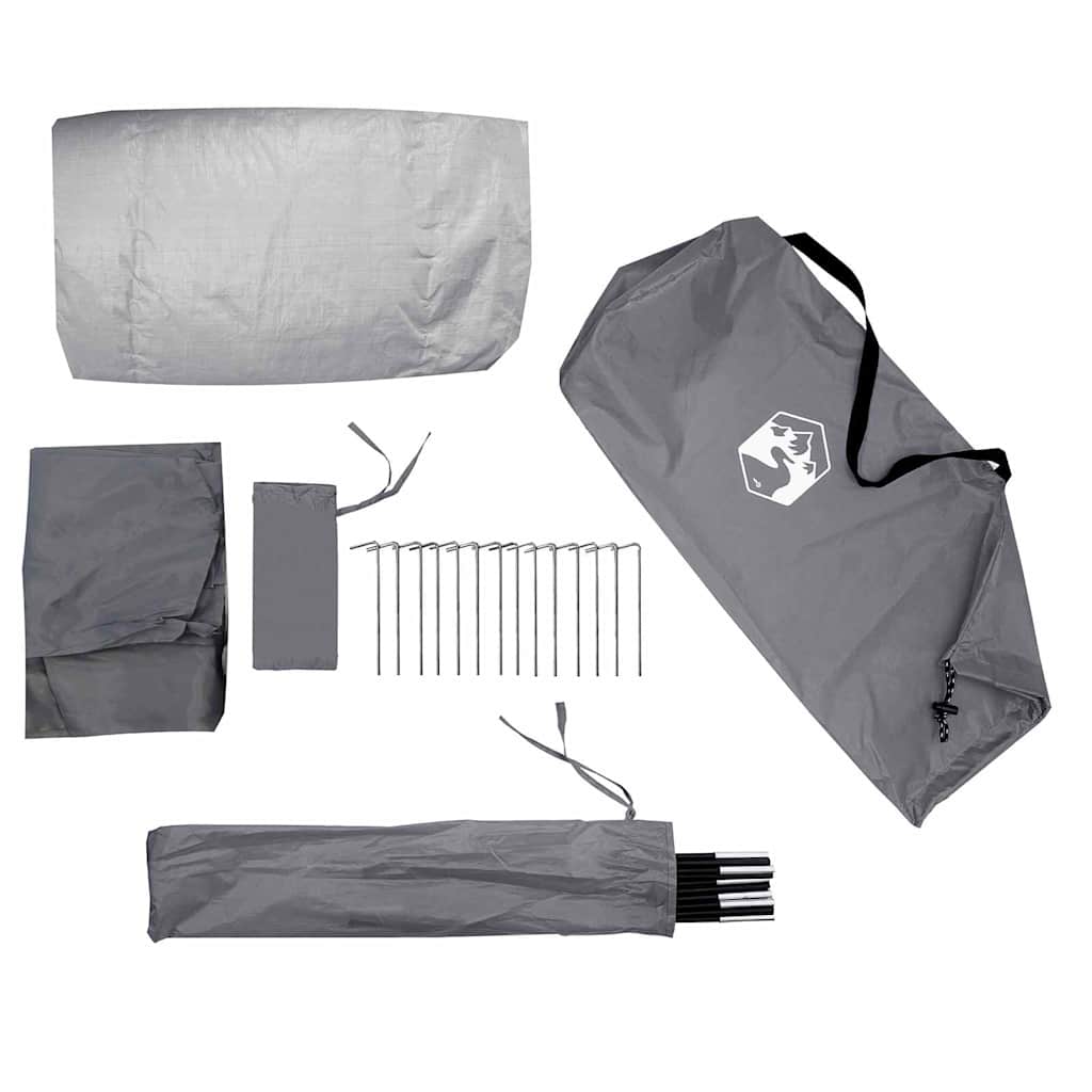 Tunnel Tent 4-Person met dak Grijs en Oranje 318 x 275 x 140 cm is nu te koop bij PeponiXL, paradijselijk wonen!