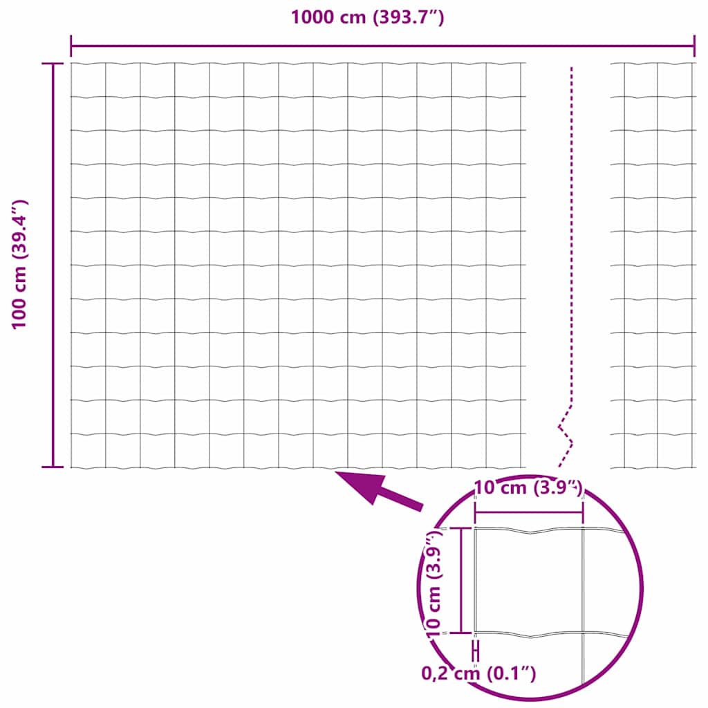 Euro Hek 1 x 10 m PVC-gecoat ijzer is nu te koop bij PeponiXL, paradijselijk wonen!