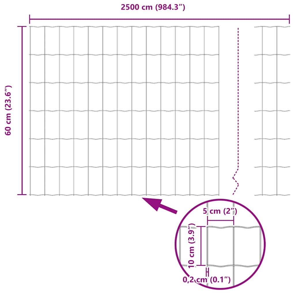 Euro Hek 0,6 x 25 m PVC-gecoat ijzer is nu te koop bij PeponiXL, paradijselijk wonen!
