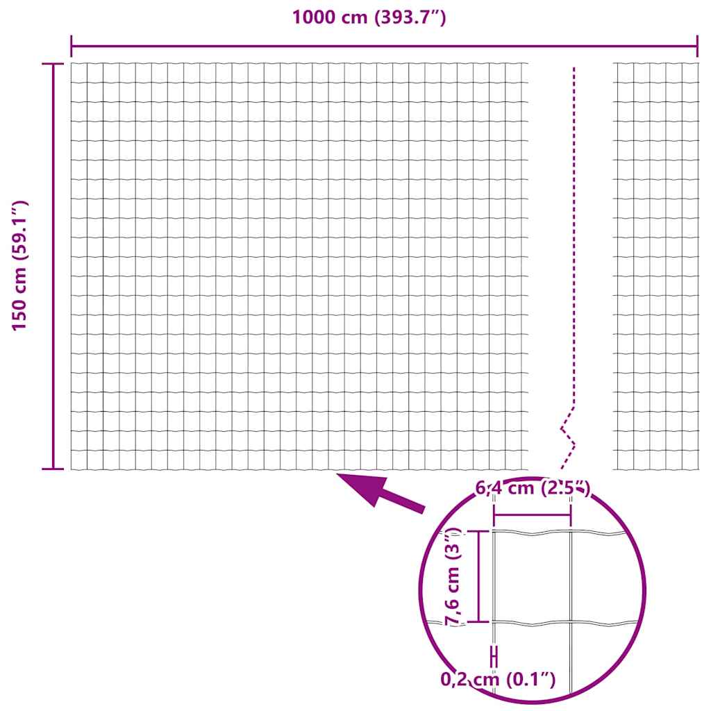 Euro Hek 1,5 x 10 m PVC-gecoat ijzer is nu te koop bij PeponiXL, paradijselijk wonen!