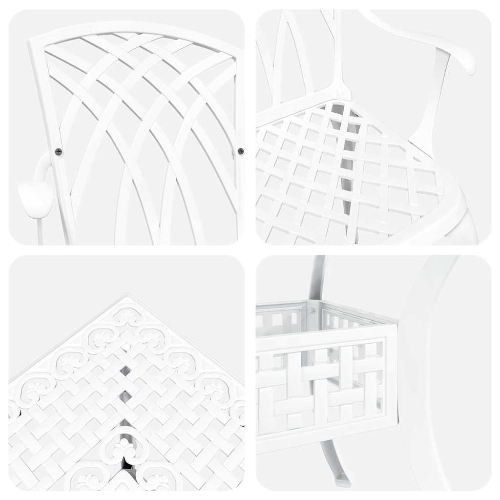 Tuinset 5 pcs Wit Gegoten aluminium is nu te koop bij PeponiXL, paradijselijk wonen!