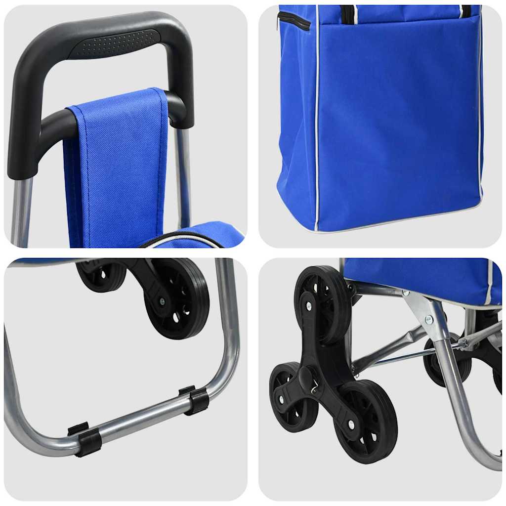 Winkel trolley Blauw 39,5 x 33 x 93 cm Oxford stof is nu te koop bij PeponiXL, paradijselijk wonen!