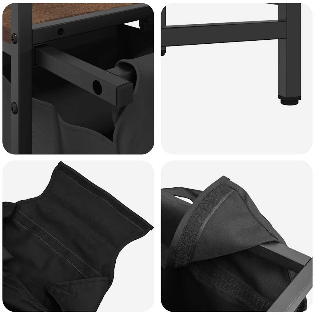 Wasmand 1 vak met plank bruin eikenkleurig is nu te koop bij PeponiXL, paradijselijk wonen!