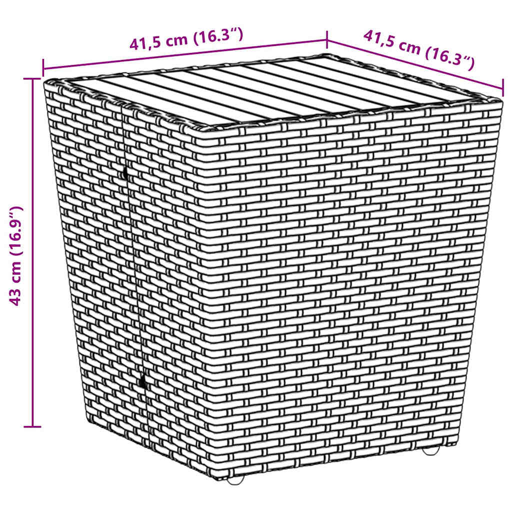 Tuin Bistro Set 3 pcs Grijs poly rattan is nu te koop bij PeponiXL, paradijselijk wonen!